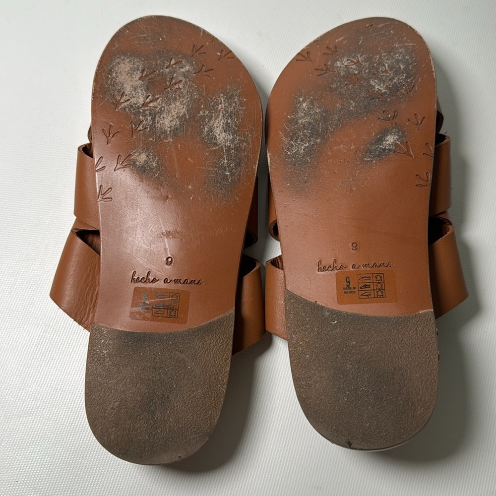 Beek Weaver Leather Slide Sandals - sz 9 - Picture 7 of 7